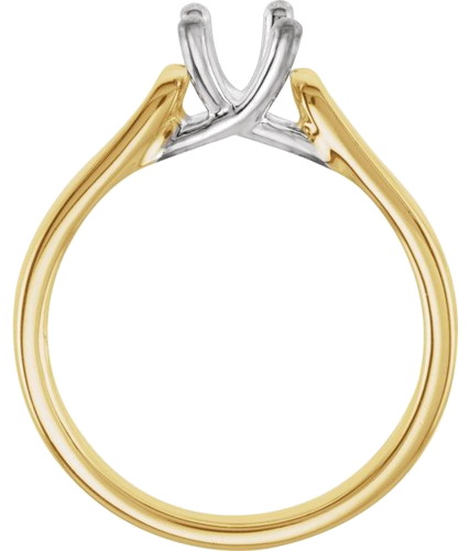 Sužadėtuvių Žiedas „Solitaire“ 14k yellow/white gold Round 7.4mm (2)