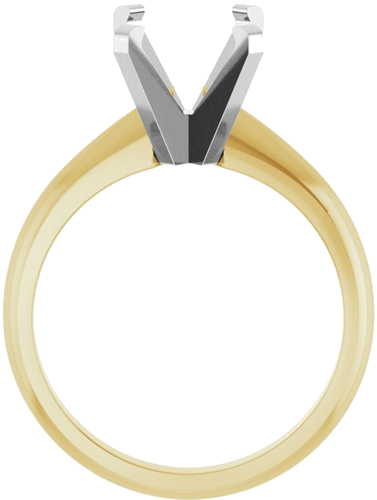 Sužadėtuvių Žiedas „Solitaire“ 14k yellow/white gold Oval 10mm x 8mm (2)
