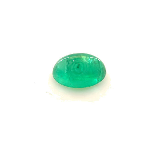 0.9 carat GREEN CABOCHON cut Oval Smaragdas (1)