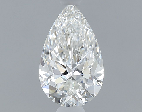 0.5 carat F-VVS2 Natūralus Pear Deimantas (1)