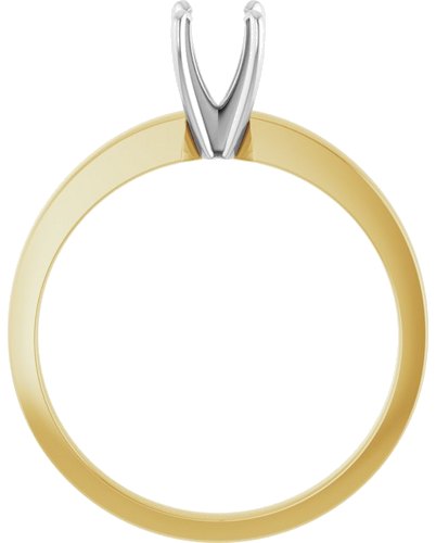 Sužadėtuvių Žiedas „Solitaire“ 585 Baltojo Ir Geltonojo Aukso Round 4.2mm x 4.9mm (2)