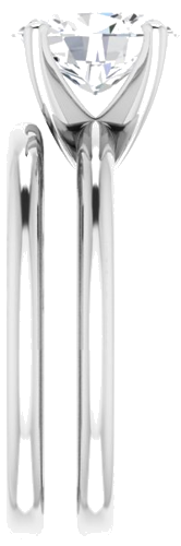 Sužadėtuvių Žiedas „Solitaire“ 950 Platinos Oval 9mm x 7mm (9)