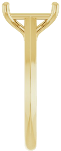 Sužadėtuvių Žiedas „Solitaire“ 585 Geltonojo Aukso Emerald 9mm x 7mm (4)