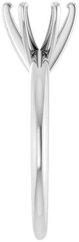 14K White 7 mm Round 6-Prong Solitaire Ring Mounting (7)