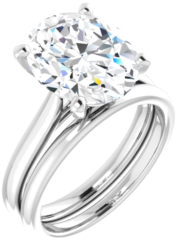 Sužadėtuvių Žiedas „Solitaire“ 925 Sidabro Oval 12mm x 10mm (6)