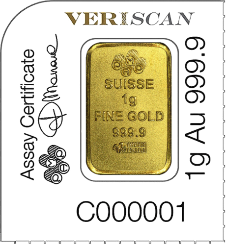 25 x 1 гр. Инвестиционни златни кюлчета Multigram Fortuna PAMP (7)