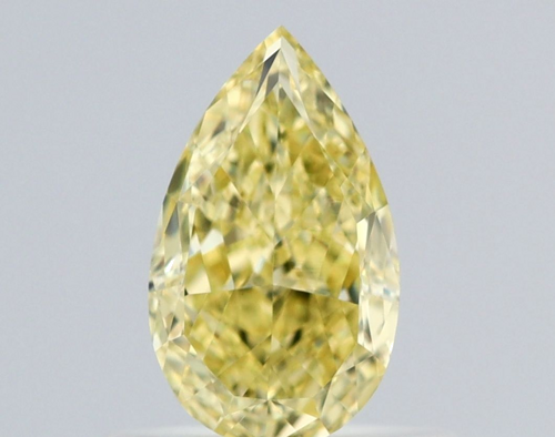 0.5 carat Fancy Yellow-VVS2 Natūralus Pear Deimantas (1)