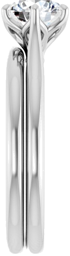 Sužadėtuvių Žiedas „Solitaire“ 417 Baltojo Aukso Round 6.5mm (9)