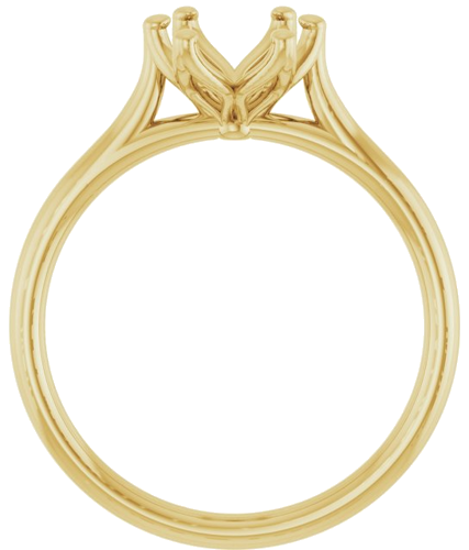 Sužadėtuvių Žiedas „Solitaire“ 585 Geltonojo Aukso Oval 9mm x 7mm (2)