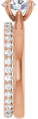 14K Rose 8x6 mm Oval Solitaire Engagement Ring Mounting (9)