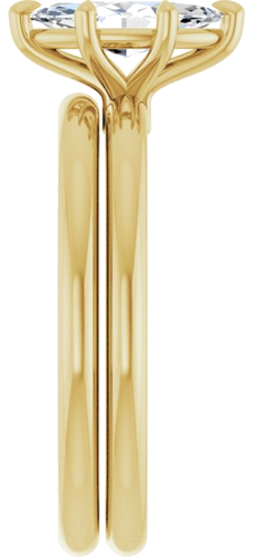 Sužadėtuvių Žiedas „Claw-Prong“ 14k yellow gold Marquise 9mm x 4.5mm (9)