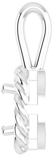 Pakabukas „Rope“ 585 Baltojo Aukso Round 5.2mm (3)