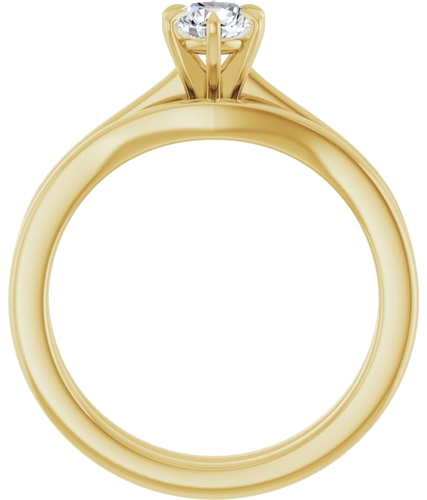 Sužadėtuvių Žiedas „Claw-Prong“ 10k yellow gold Round 4.8mm (7)