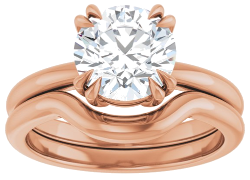Sužadėtuvių Žiedas „Double Claw-Prong Solitaire“ 14k rose gold Round 8mm (8)