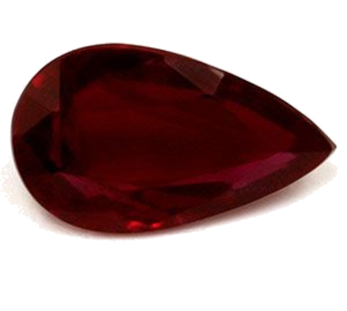 0.97 carat RED Pear Rubinas (1)