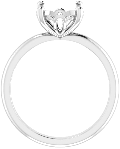 Sužadėtuvių Žiedas 14k white gold Round 8.8mm (2)