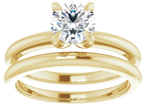 Sužadėtuvių Žiedas „Claw-Prong Solitaire“ 14k yellow gold Round 6mm (8)