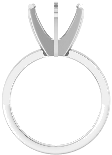 Sužadėtuvių Žiedas „Solitaire“ 585 Baltojo Aukso Round 10mm (2)