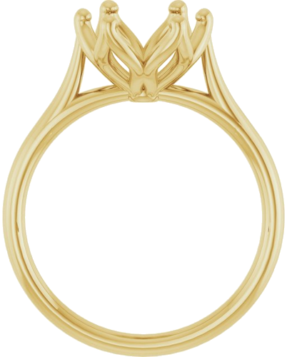 Sužadėtuvių Žiedas „Cathedral-Style Solitaire“ 14k yellow gold Cushion 8mm (2)