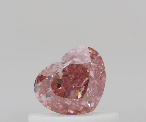 0.5 carat Fancy Intense Pink-SI2 Natūralus Heart Deimantas (1)
