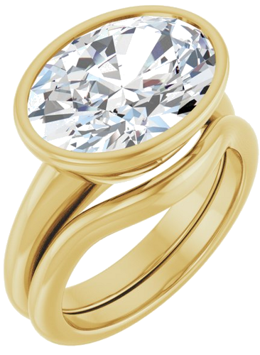 Sužadėtuvių Žiedas „Bezel-Set Solitaire“ 14k yellow gold Oval 14mm x 10mm (6)