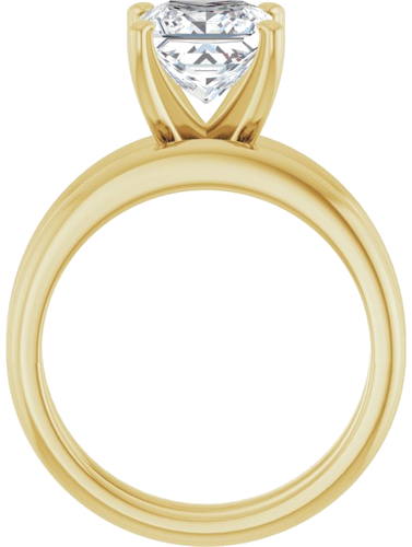 14K Yellow  7 mm Square Solitaire Engagement Ring Mounting (7)