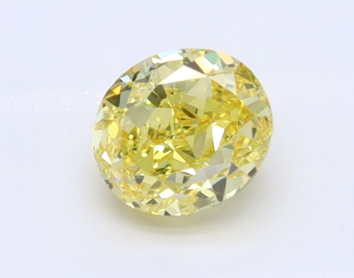 0.59 carat Fancy Intense Yellow-VVS1 Natūralus Oval Deimantas (1)