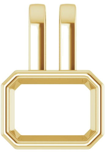 14K Yellow 7x5 mm Emerald Pendant Mounting (1)