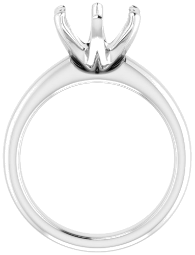 Platinum 9.4 mm Round Engagement Ring Mounting (2)