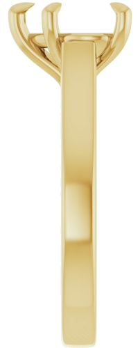 Sužadėtuvių Žiedas „Claw-Prong“ 14k yellow gold Heart 8mm (4)