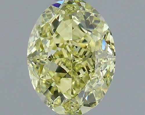 1.02 carat Fancy Greenish Yellow-SI1 Natūralus Oval Deimantas (1)
