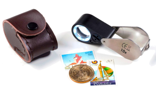 Magnifier with LED and UV lamp, 10x (1)