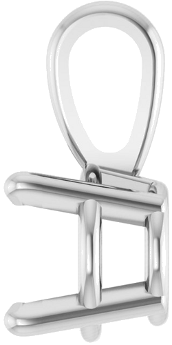 Pakabukas „Solitaire“ 18k white gold Round 5.5mm (3)