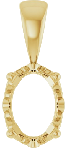 Pakabukas „Oval 4-Prong Solitaire“ 585 Geltonojo Aukso Oval 6mm x 4mm (1)