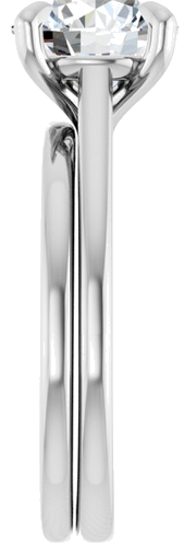 14K White  8.2 mm Round Solitaire Engagement Ring Mounting (9)