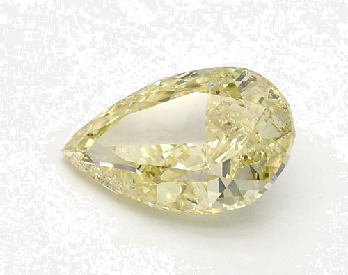 0.7 carat Fancy  Yellow-SI2 Natūralus Pear Deimantas (1)