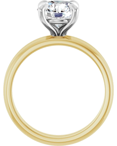 14K Yellow White 8 mm Round Engagement Ring Mounting (7)