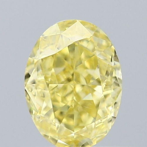 0.5 carat Fancy Intense Yellow-VS2 Natūralus Oval Deimantas (1)