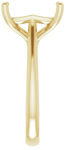 14K Yellow 11x9 mm Emerald Solitaire Engagement Ring Mounting (4)