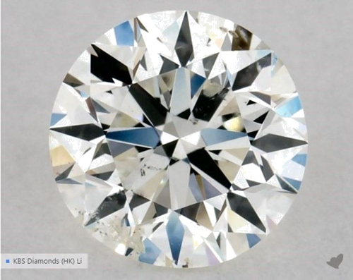 0.5 carat J-SI2 Excellent cut Natūralus Round Deimantas (1)