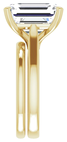 14K Yellow 12x10 mm Emerald Engagement Ring Mounting (9)