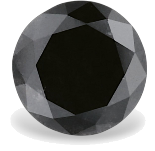 0.63 carat Fancy Black-VVS2 Excellent cut Natūralus Round Deimantas (1)