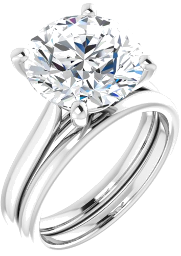 Sužadėtuvių Žiedas „Solitaire“ 950 Platinos Round 11mm (6)