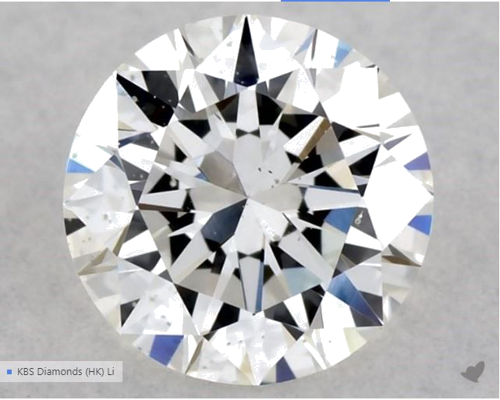 0.5 carat F-SI1 Excellent cut Natūralus Round Deimantas (1)