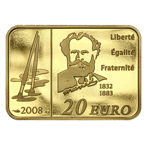 2008 France Eduard Manet 20 euro gold coin (2)