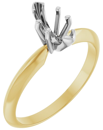 Sužadėtuvių Žiedas „V-End Light Solitaire“ 585 Baltojo Ir Geltonojo Aukso Marquise 8mm x 3.5mm (1)