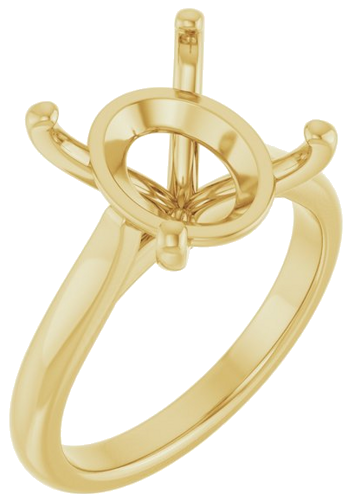 Sužadėtuvių Žiedas 14k yellow gold Oval 13mm x 11mm (1)