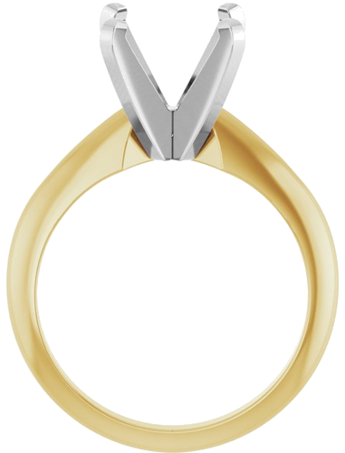 Sužadėtuvių Žiedas „Solitaire“ 14k yellow/white gold Round 9.5mm (2)