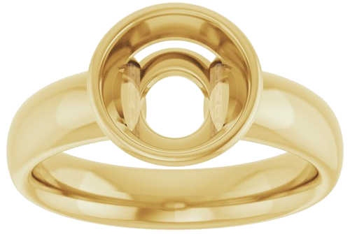 Sužadėtuvių Žiedas „Bezel-Set Solitaire“ 585 Geltonojo Aukso Round 8.2mm (3)