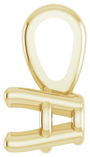14K Yellow 2.5 mm Round 4-Prong Pendant Mounting (3)